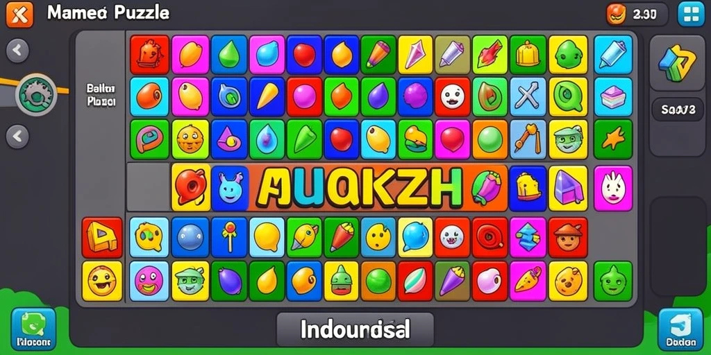 Tampilan mesin slot yang menakjubkan dan berwarna-warni.